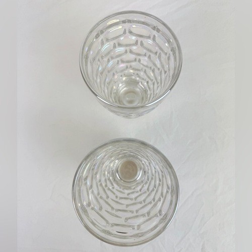 Federal Glass Iridescent Colonial Thumbprint Tumblers Set of 2 - Picture 6 of 7