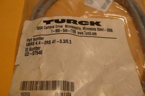 TURCK VBRS 4.4-2RS 4T-0.3/0.3 MOLDED TWIN JUNCTION U2-07540 - Picture 1 of 6