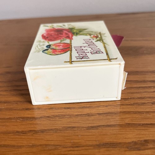 Mr Christmas Matchbox Melodies Happy Birthday Animated Scene Vintage Birds Rose - Picture 7 of 10