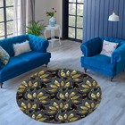 3D Creative Leaves N15082 Game Rug Mat Round Elegant Photo Carpet Mat Romy