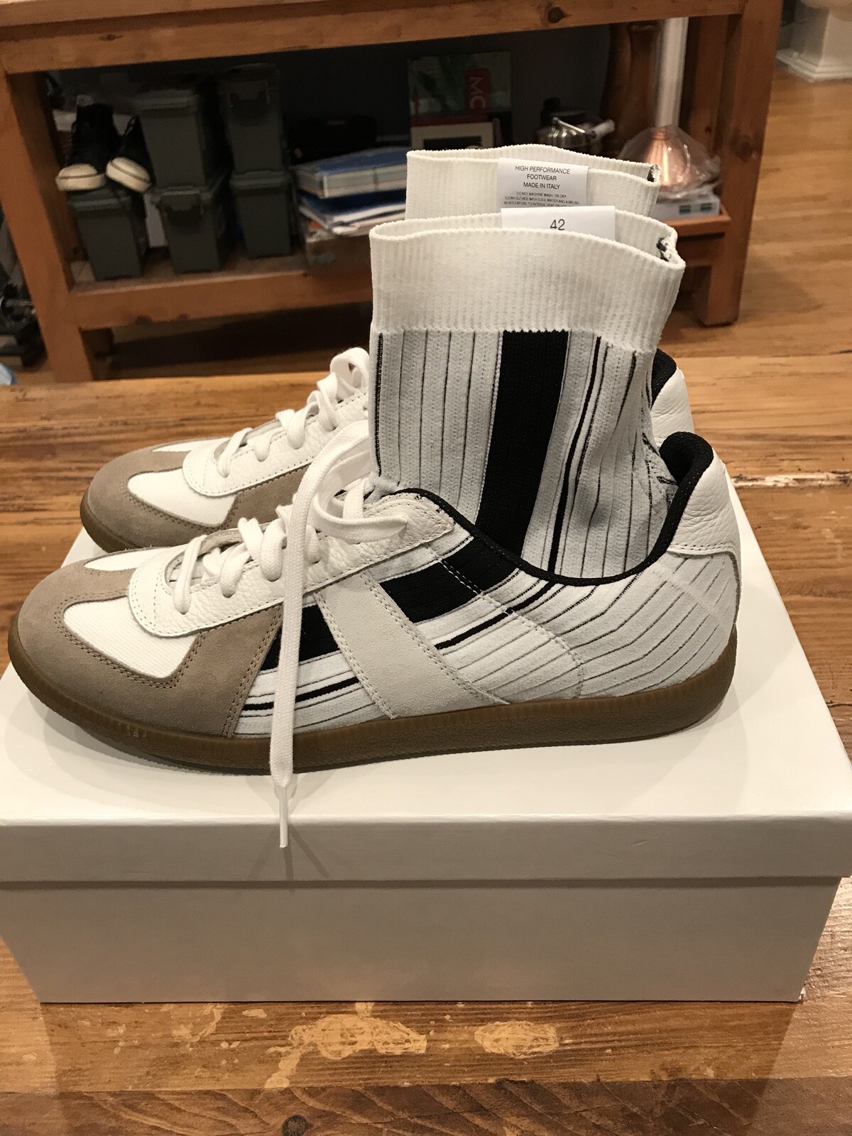 Maison Margiela Replica High Top Sock scarpe - Dimensione 42 EU Dimensione 9 US Maison Margiela Replica High Top Sock scarpe - Dimensione 42 EU Dimensione 9 US