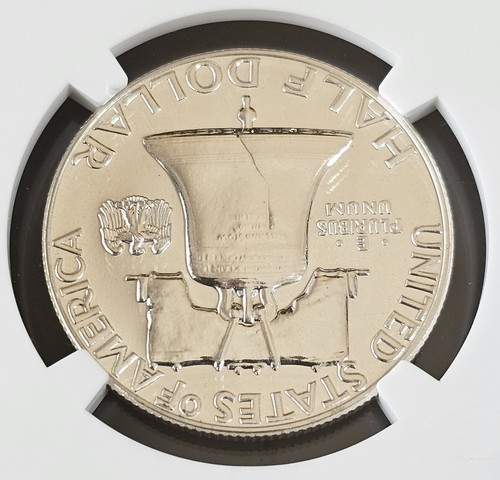 1957 NGC PF68 SILVER PROOF FRANKLIN HALF DOLLAR 50C Franklin Portrait Label - Picture 4 of 4