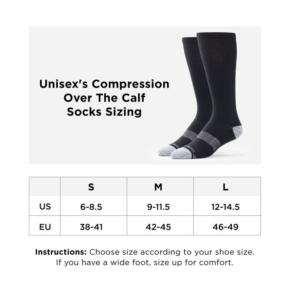 Tommie Copper ® Men's Over-The-Calf Compression Socks 4 PACK 
