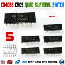 5PCS CD4066BE CD4066 CMOS QUAD BILATERAL SWITCH Dip-14 IC