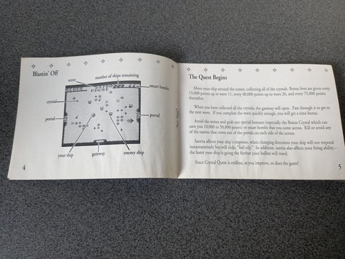 NOTICE SEULE ONLY INSTRUCTION BOOKLET CRYSTAL QUEST NINTENDO GAME BOY 1991 USA - Picture 5 of 7