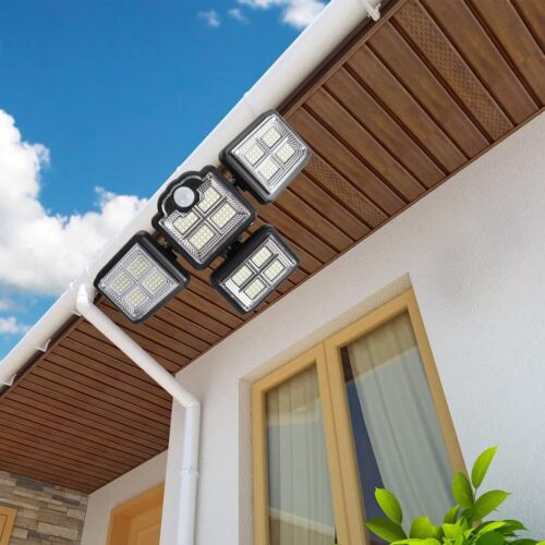 2 pcs Solar Outdoor Lights 500 LM 198 LED Solar Motion Sensor Lights with Remote - Picture 2 of 9
