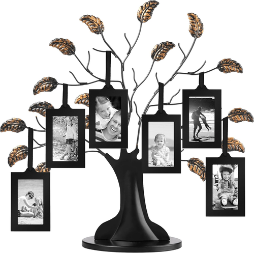 Family Tree Picture Frame - Includes 6 Hanging 2X3 Picture Frames - Adjustable R - Picture 8 of 12