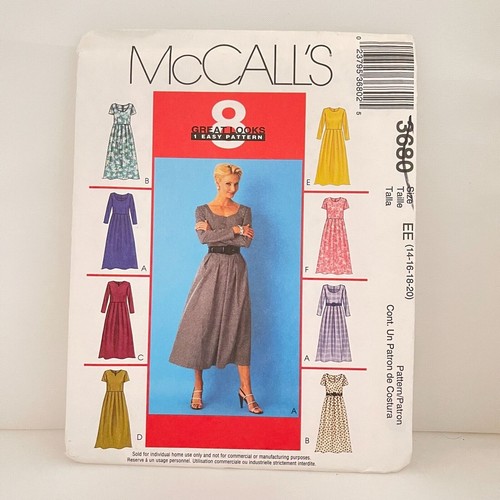 #3680 McCalls Misses Petite Dresses Sewing Pattern - Picture 3 of 8
