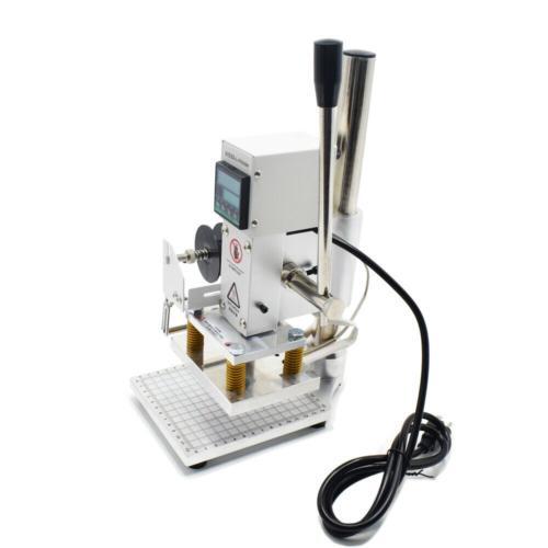 Máquina de estampado de papel de aluminio caliente 4"" x 5"" marca de prensado 220V digital - Imagen 2 de 12