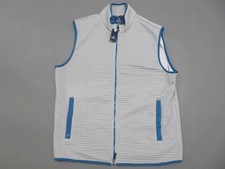 Johnnie-O Notch Quilted Vest Mens XL Gray Full Zip Golf Performance Stretch