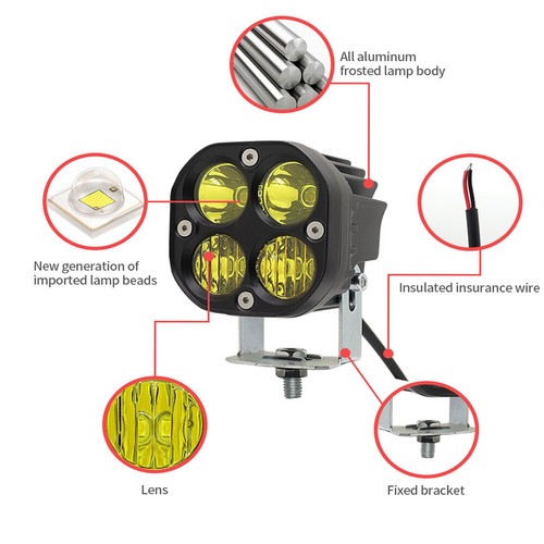Luz de trabajo LED de 3 pulgadas punto e inundación conducción antiniebla todoterreno camión SUV motocicleta - Imagen 16 de 30