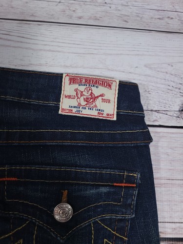 True Religion Womens Bootcut Dark Denim Jeans Size 29 R7 - Picture 5 of 8
