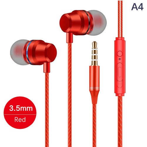 Universal 3.5mm Wired Headphones In-Ear Stereo Earphones Headset With Microphone - Zdjęcie 12 z 17