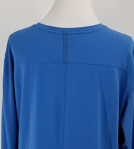 LL Bean Gr. XL Petite Beyond weiches Langarm T-Shirt Oberteil mittelblau - Bild 4 von 5