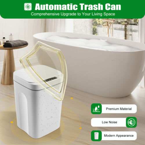 4.22 Gallon Trash Can Touchless Automatic Motion Sensor Smart Trash Can Bathroom - Picture 9 of 20