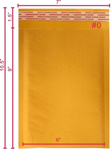 Polar Tracking Kraft BUBBLE MAILER, #000 #0 #2 #5 - small pack - Picture 8 of 10