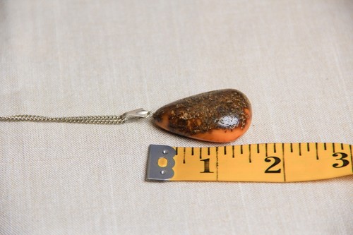 Natural Vintage Baltic Amber Pendants With Chain - Picture 9 of 33