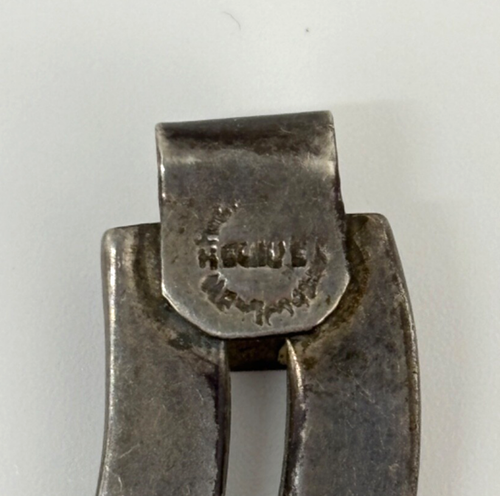 COLLAR VINTAGE MODERNISTA MEXICANO PLATA ESTERLINA 925 panel eslabón concha abulón* - Imagen 6 de 8