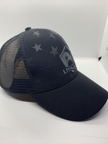 Gorra de béisbol camionero negra de malla con cierre a presión USCCA - Imagen 3 de 5