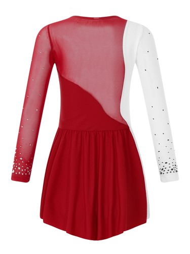 Kinder Mädchen Glänzendes Ballett Tanz Trikot Kleid Gymnastik Eislaufen Kostüm - Bild 15 von 105