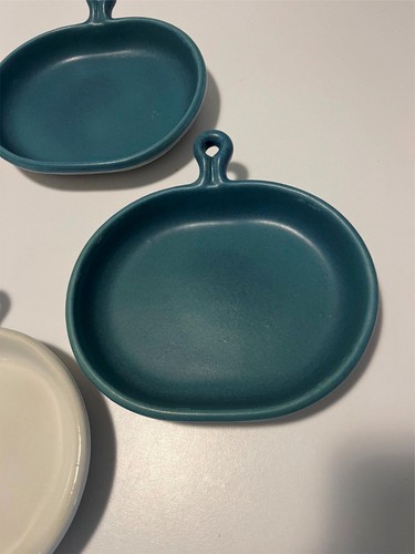 5 Bennington Potters Pottery - Bistro plates w handles - blue & white - 1897 - Bild 4 von 10