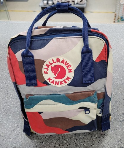 Fjallraven Kanken Mini Classic Backpack Rainbow Camo Print For Kids & Adults - Picture 15 of 15