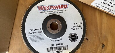 Westward Flap Disc 6NZ05 7x7/8 80 Grit Type-27