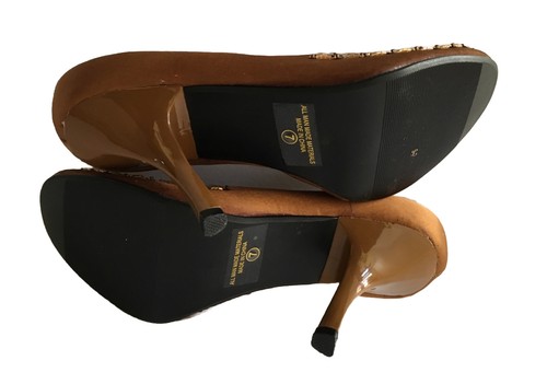 DELICIOUS ~ Gold satin beaded high heels size US 7 ~ NWOB~ gorgeous!! - Picture 8 of 12