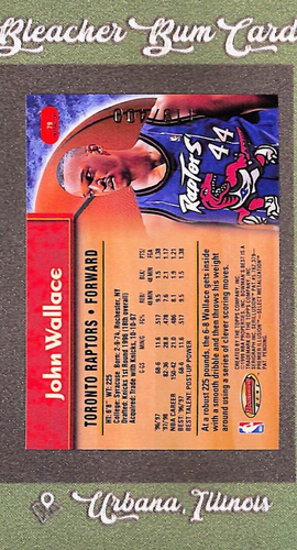 1998-99 Bowman's Best #79 John Wallace Refractor SP #/400 - Toronto Raptors - Picture 2 of 3