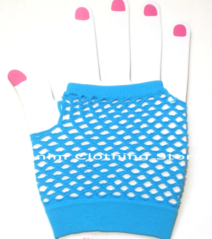 MUJERES ENCAJE MUJER MUÑECA LONGITUD SIN DEDOS RED GUANTES RED LOTE AL POR MAYOR Foto 4 de 4