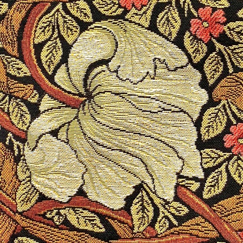 WILLIAM MORRIS PIMPERNEL BELGIAN TAPESTRY CUSHION COVER, 18" (47CM), TOBACCO 607 - Picture 6 of 7