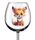 12x Cartoon Fox Colourful Wine Glass Bottle Tumbler Vinyl Sticker Decal a4143