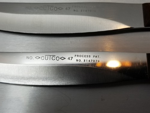 CUTCO No 47 Table Steak Knife Set 4 w/ Padded Storage Case Brown Handle Knives - Picture 8 of 20