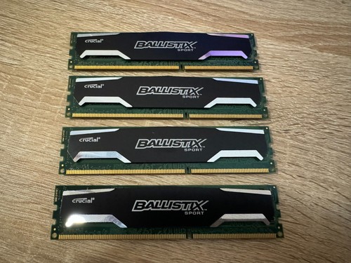 Crucial Ballistix Sport BLS4G3D1609DS1S00, 4GB x 4 DIMMS, 1600MHz DDR3 RAM  - Picture 1 of 4