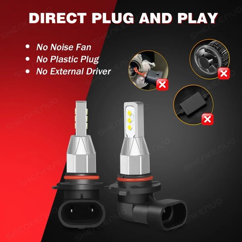 6000k Led Headlights Lights Bulbs For Chevy Silverado 1500 2500hd 3500 1999-2006 - Picture 9 of 13