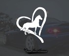 Horse Heart Love Pony Car Truck Window Bumper Laptop Vinyl Decal Sticker 4"