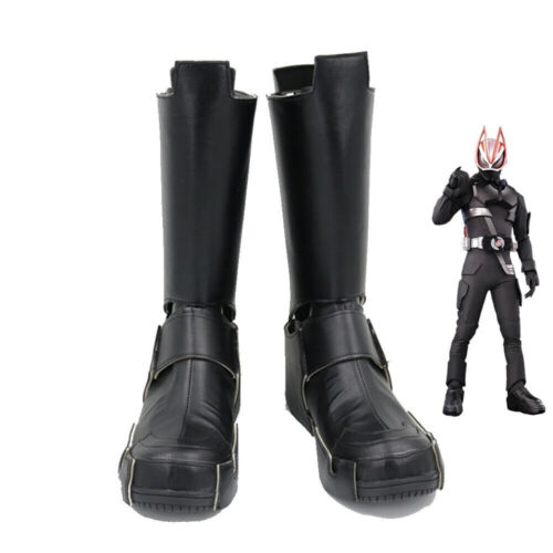 Kamen Rider Geats Shoes Cosplay Men Black Boots/ - Afbeelding 1 van 7