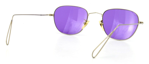 Cutler and Gross Vintage Sunglasses 0307 Silver Fancy Purple Panto 90s London - Picture 6 of 8