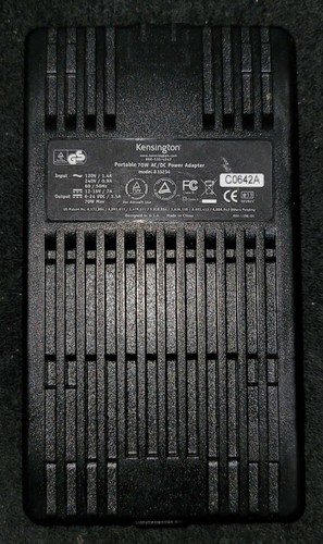 Kensington 33234 Universal 70w AC/DC Power Adapter Charger for Laptop N15 As is - Picture 2 of 2