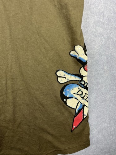 Ed Hardy Vintage Y2K T-shirt By Christian Audigier Life Is A Gamble Skull Large - Imagen 11 de 15