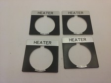 CUTLER HAMMER 10250-TS36B LEGEND PLATE ALUMINUM SQUARE "HEATER" (LOT OF 4) NNB