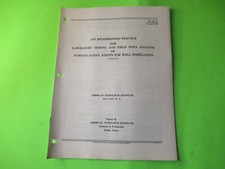 API RECOMMENDED PRACTICE FOR LABORATORY TESTING AND FIELD BOOKLET GAS DRILLING