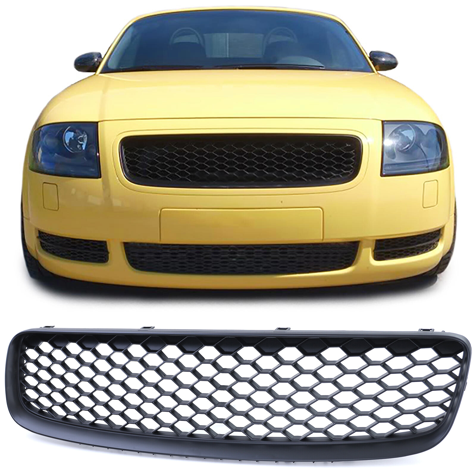 Für Audi TT 8N ab 1998-2006 Kühlergrill Sportgrill Waben Gitter Schwarz