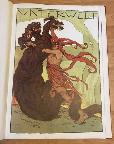Vintage Jugendstil Plakate Sigfried Wichmann 1900 Buch 16 große Vintage Drucke - Bild 18 von 23