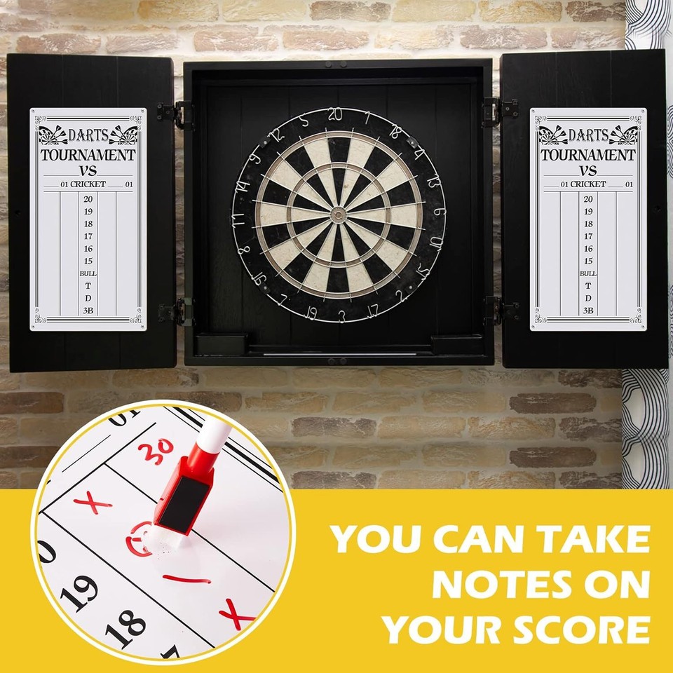2 Pieces Dart Scoreboard Dry Erase Scoreboard Dart Score Keeper Dart