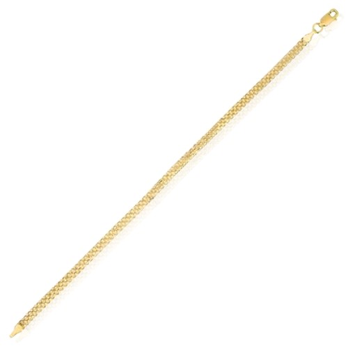 14K Gold Yellow 2.5mm-7mm Bismark Bracelet 7.25" - Picture 6 of 33