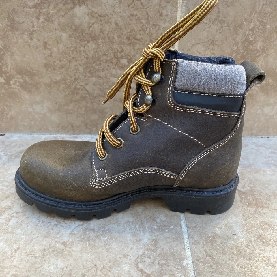 Brown Italian Leather kids shoes boys/ Boys/kid Boots /Made In Italy /size -13 - Image 4 of 4