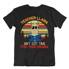 Teacher llama Tshirt lecturer daram T-Shirt coach funny humor joke gift Shirt
