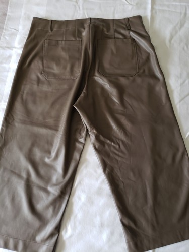 Anthropologie Maeve The Colette Wide Leg Crop Vegan Faux Leather Pants Size 20 - Picture 5 of 15