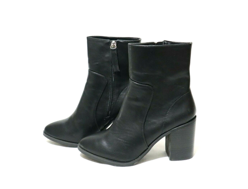 Spurr Size 7 Womens Black Block Heel Boots - Picture 2 of 8
